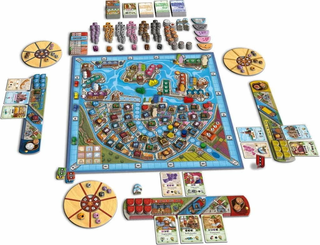 Lojë tavoline Queen Games Amsterdam Essential Edition, strategjike/ekonomike, 1-4 lojtarë, 120 min, anglisht, 12+