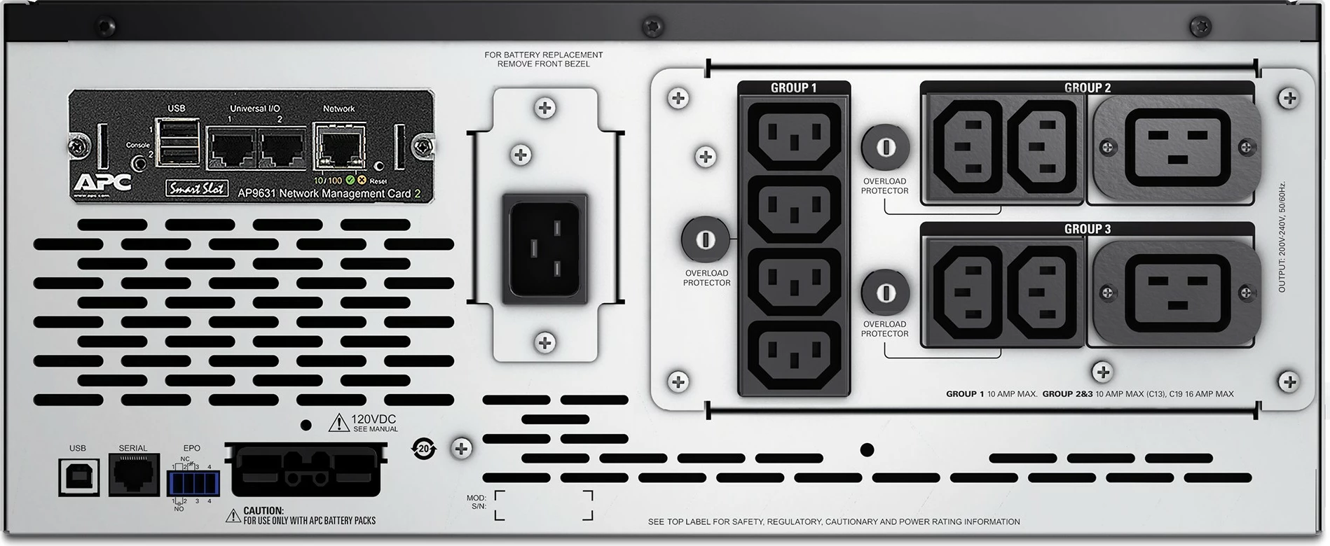 UPS APC Smart-UPS X SMX3000HVNC, 3000VA, 8x C13 + 2x C19, USB, e zezë