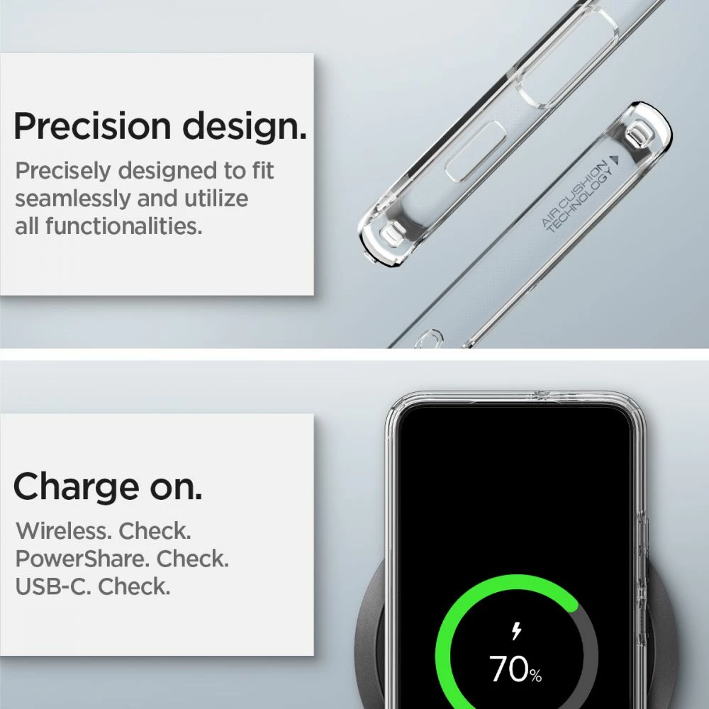 Mbështjellës Spigen Ultra Hybrid për Samsung Galaxy S22, Transparent