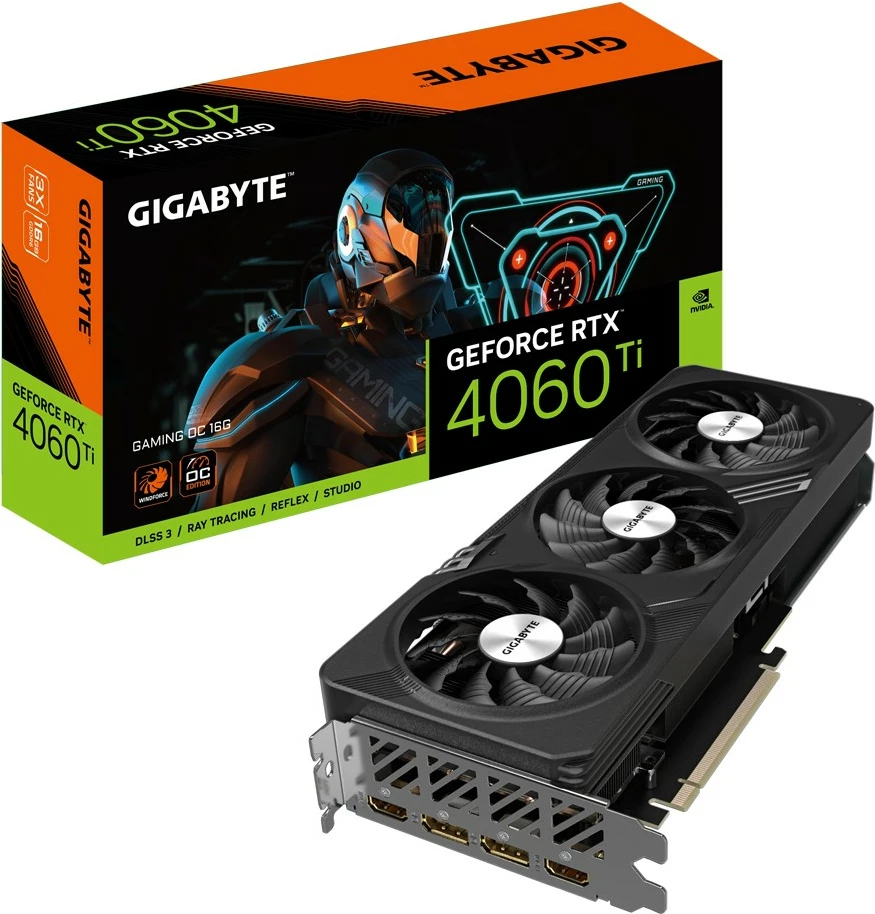 Kartelë grafike Gigabyte GeForce RTX 4060 Ti OC 16G, 16 GB, e zezë