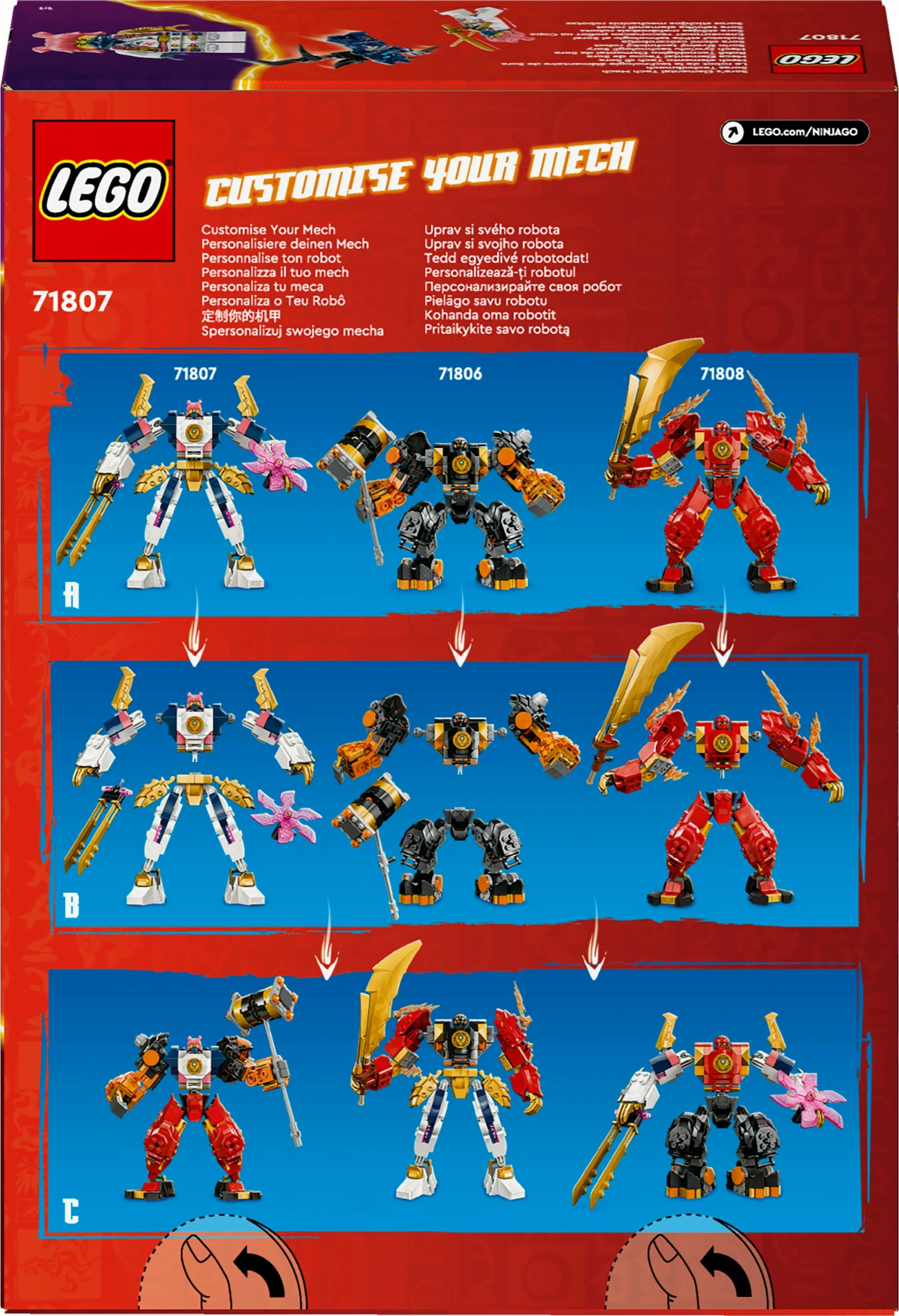 Set ndërtimi LEGO Sora's Elemental Tech Mech, 209 pjesë, shumëngjyrësh