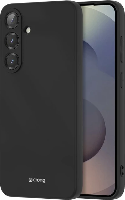 Mbështjellës CRONG Color Cover për Samsung Galaxy S25+, silikon, i zi
