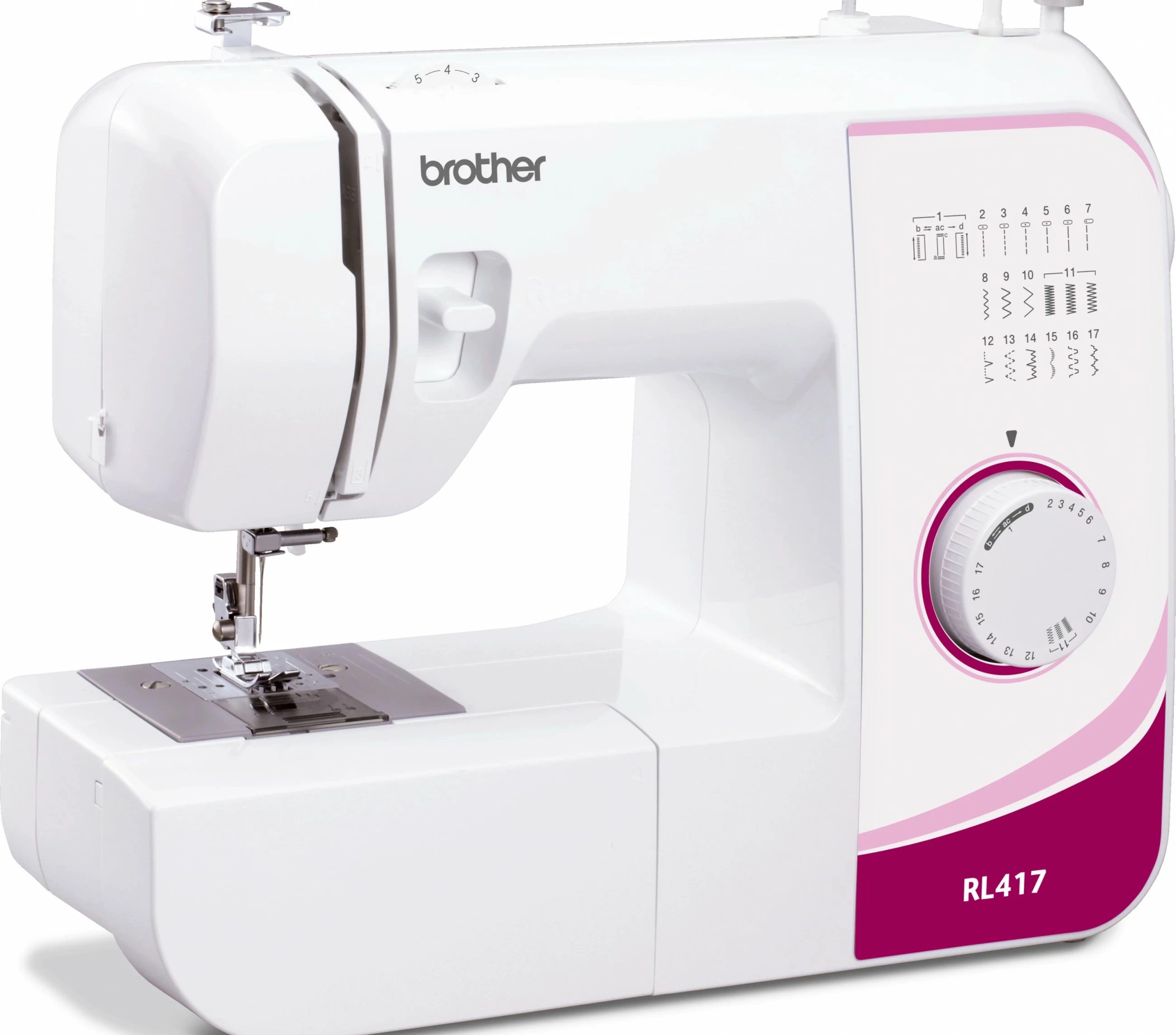 Makine qepëse Brother RL417 mekanike, e bardhë/rozë