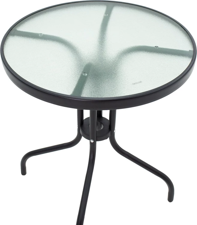 Set tavoline me karrige për terasë, Watson-Monasty, metal i zi, 3 copë