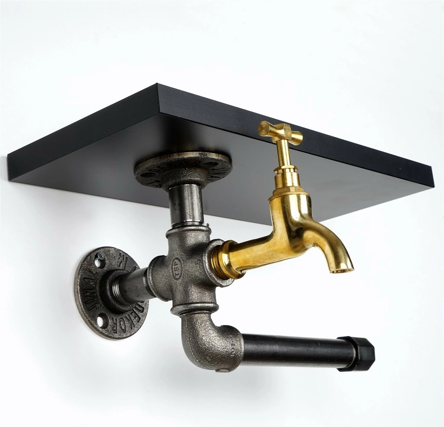 Mbajtës letre tualeti industrial, ngjyrë e zezë dhe argjend, Skye Decor, Boruraf240