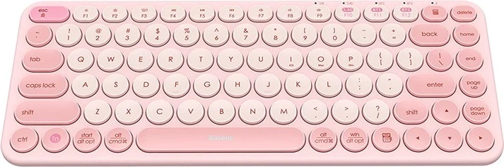 Tastierë Baseus K01A, wireless, tri-mode, baby pink