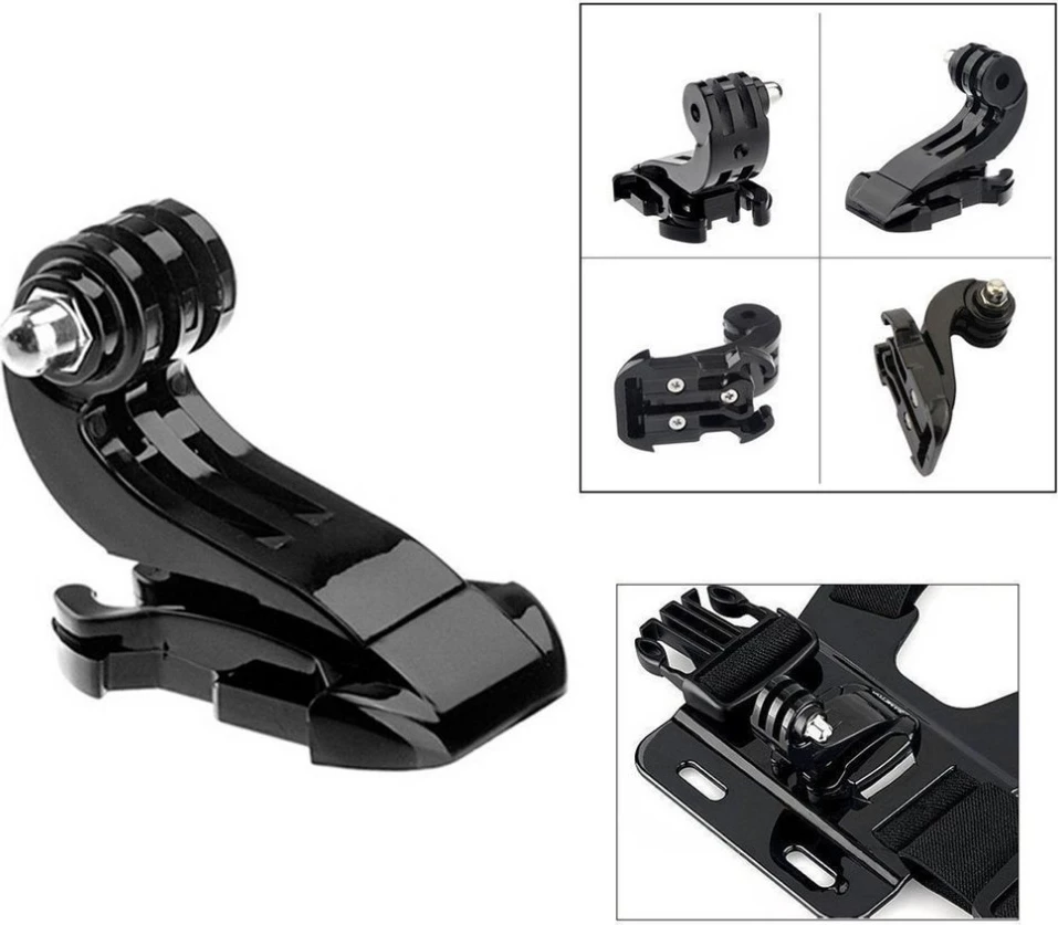 Mbajtës gjoksi për kamera sportive, Hurtel, 360° tripod rrotullues, qëndrim telefoni, i rregullueshëm, e zezë