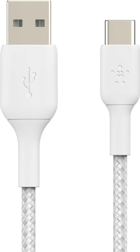 Kabëll Belkin BoostCharge, 2 m, USB A në USB C, Bardhë