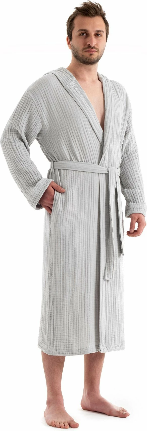 Rrobdeshamber uniseks Mijölnir, muslin, ngjyrë gri