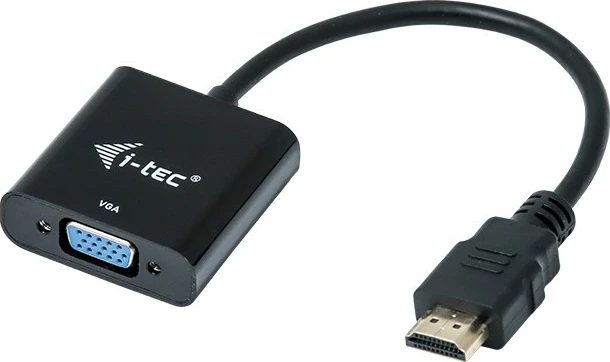 Adapter kabllo HDMI në VGA I-Tec, 0.15m, Full HD, i zi