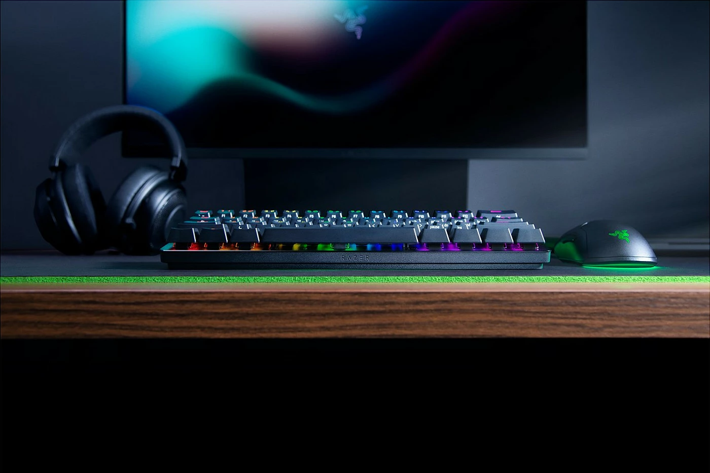 Tastierë Razer Huntsman Mini, DE-Layout, Razer Linear Optical (Red), e zezë
