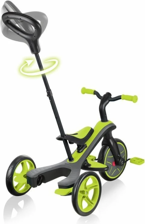 Biçikletë për fëmijë Globber Explorer Trike 4in1, e zezë dhe e verdhë