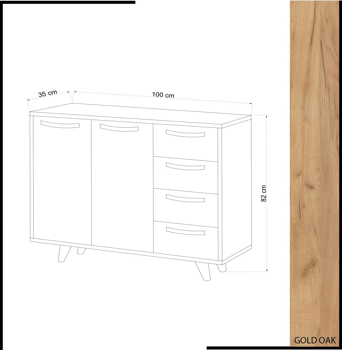 Dollap për këpucë Hanah Home, ngjyrë lis dhe e verdhë, ZEA