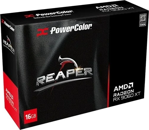 Kasë grafike PowerColor RX9060XT 16G-A, 16 GB, GDDR6, e zezë