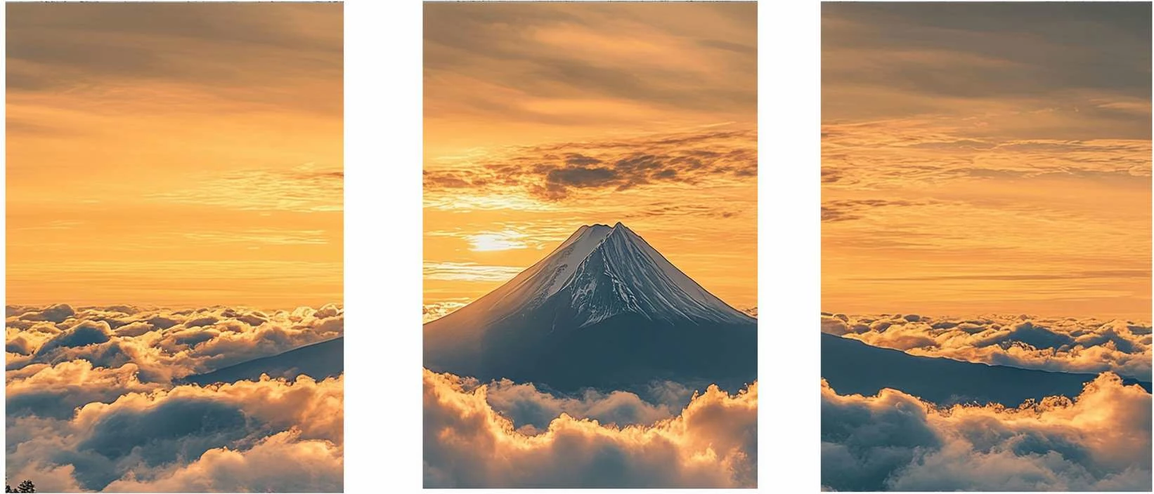 Pikturë dekorative me kornizë MDF (3 copë), Wallity, Mp3-00118, 40x50cm