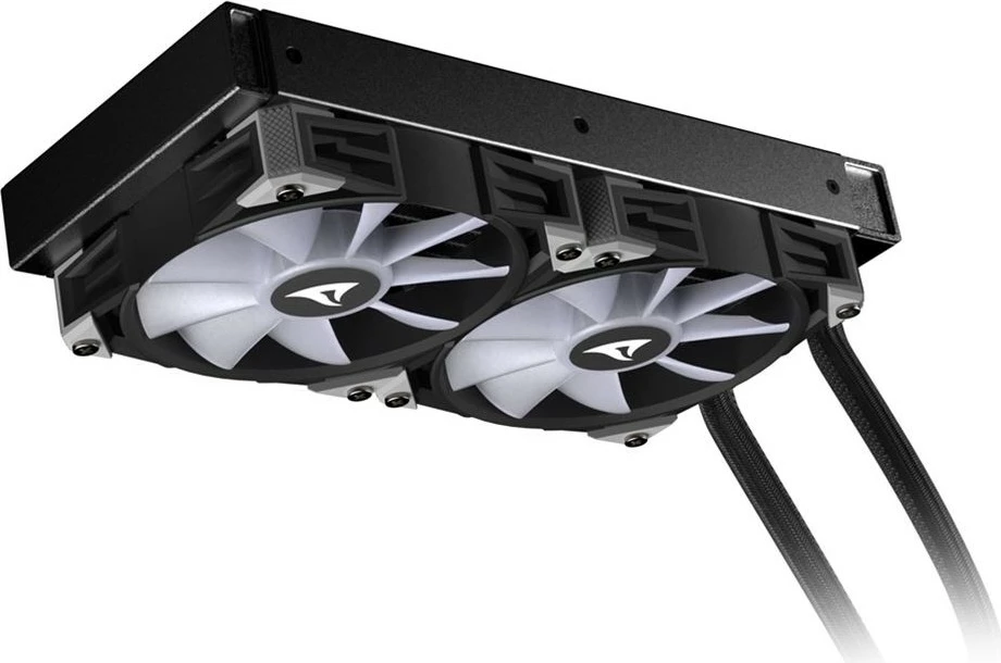 Ftohës uji all-in-one Sharkoon S70 RGB, 2x12cm, për procesor, i zi