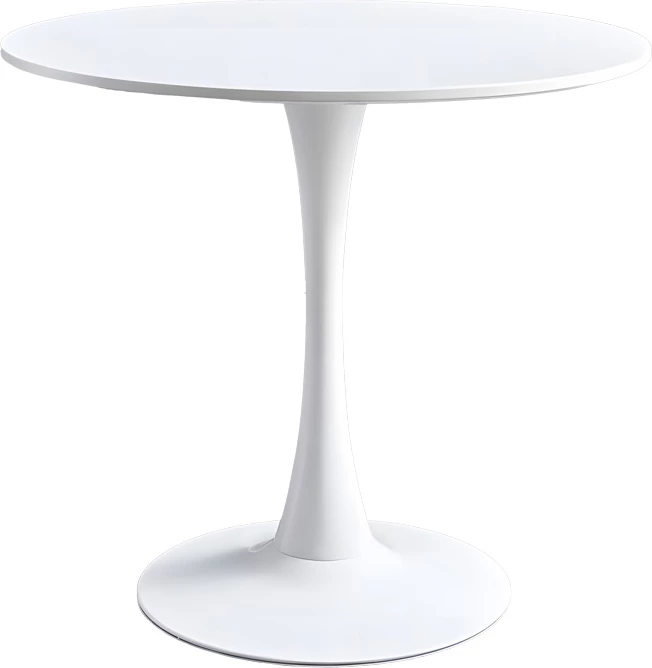 Set tavoline me karrige Elijah-Julita, 3 pjesë, ngjyrë e bardhë, këmbë druri natyrale, Φ60x74cm