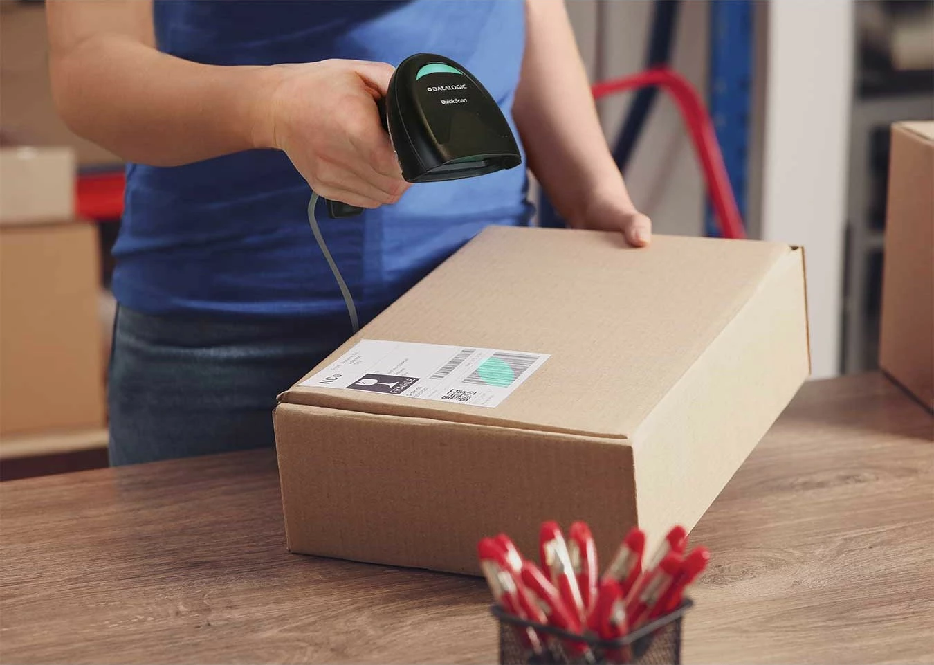 Lexues barkodësh Datalogic QD2220, 1D, lazer, me kabllo, i zi