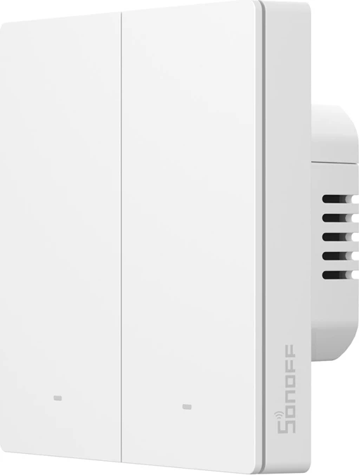 Switch smart Sonoff ZBM5-2C-86W me prekje, Zigbee, 2 kanale, i bardhë