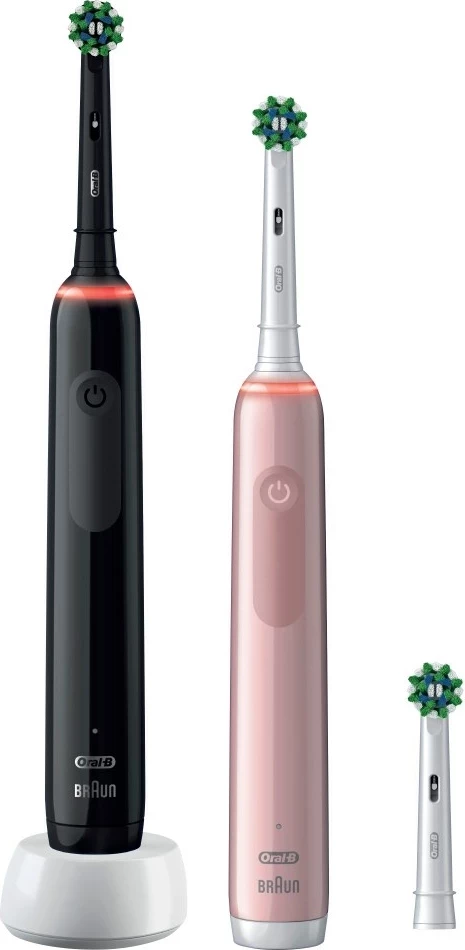 Furçë dhëmbësh elektrike Oral-B Pro 3 3900N, për të rritur, Rozë, Set dhuratë