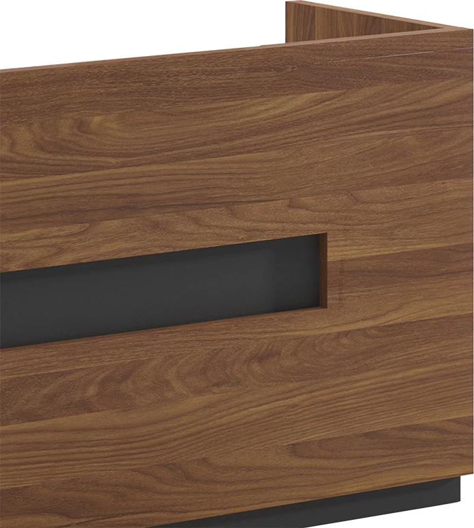 Tavolinë pritjeje Oscar, ngjyrë arre-antracit, 180x65x76cm