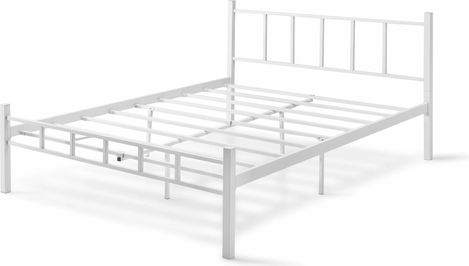 Krevat dopio metalik, ngjyrë e bardhë, Skye Decor, 120x200cm