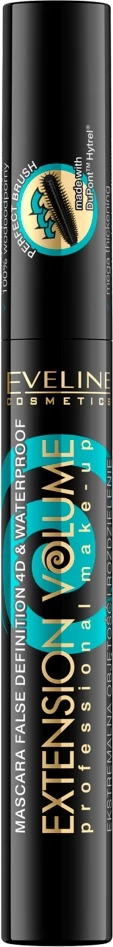 Maskarë për femra Eveline Cosmetics Extension Volume False Definition & Waterproof, e zezë, 10ml