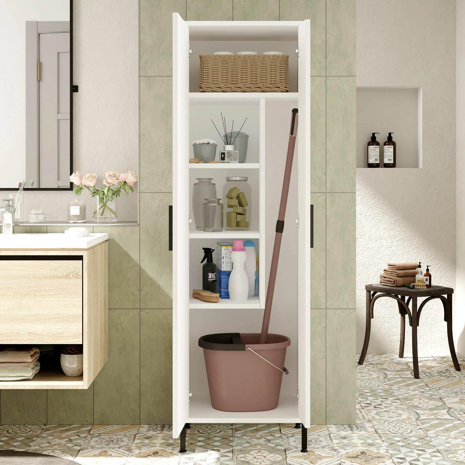 Dollap shumëpërdorimësh Hanah Home, Dy1-W, i bardhë