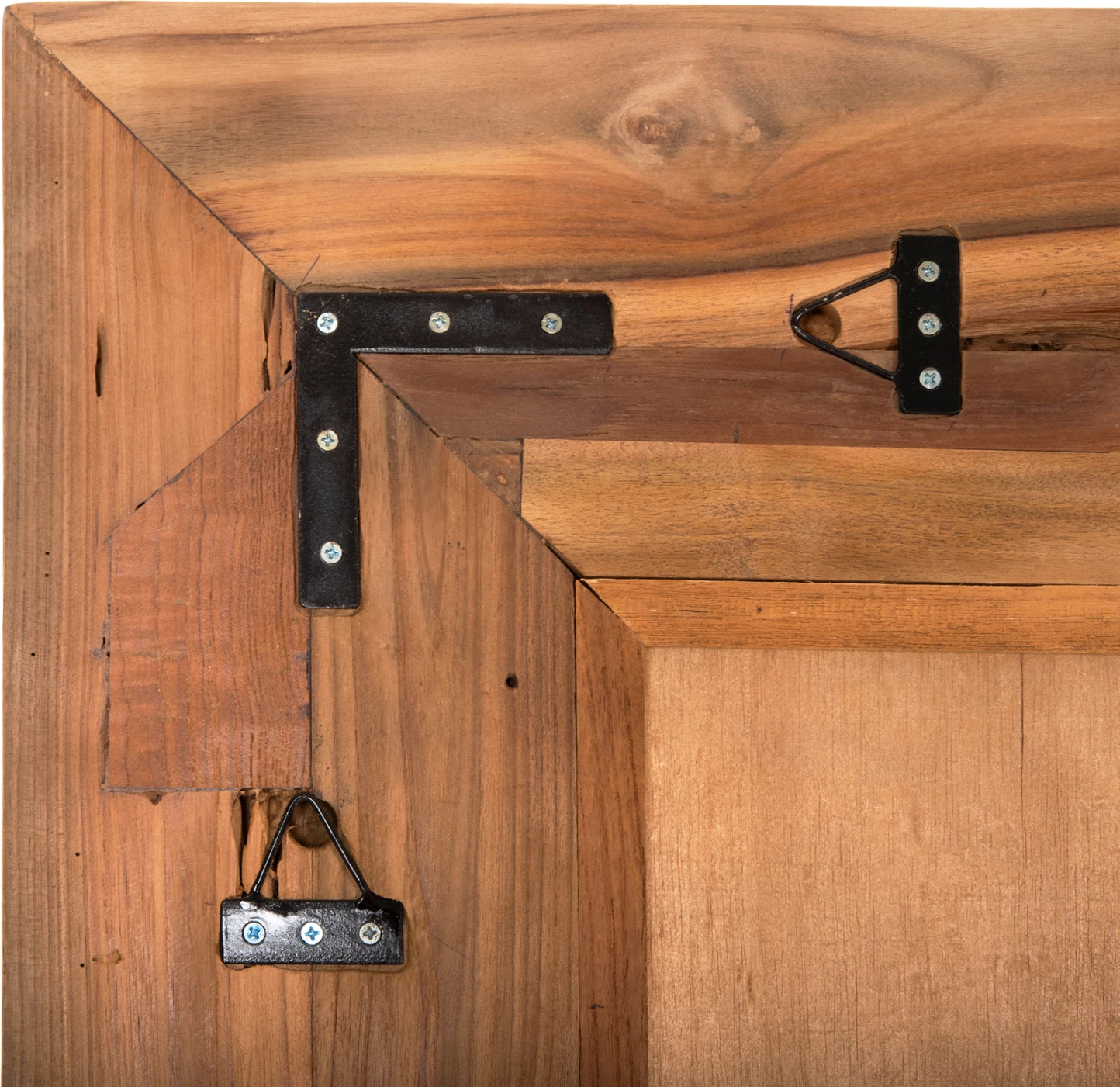 Pasqyrë muri YORKSHIRE, kornizë druri TEAK e ricikluar, FH4266, 200x100 cm