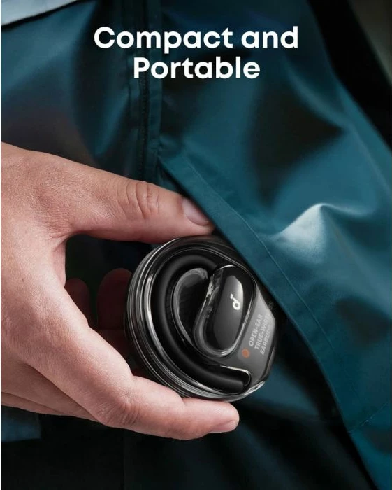 Kufje wireless ANKER Soundcore V40i, open-ear me grepë të rregullueshëm, të zeza