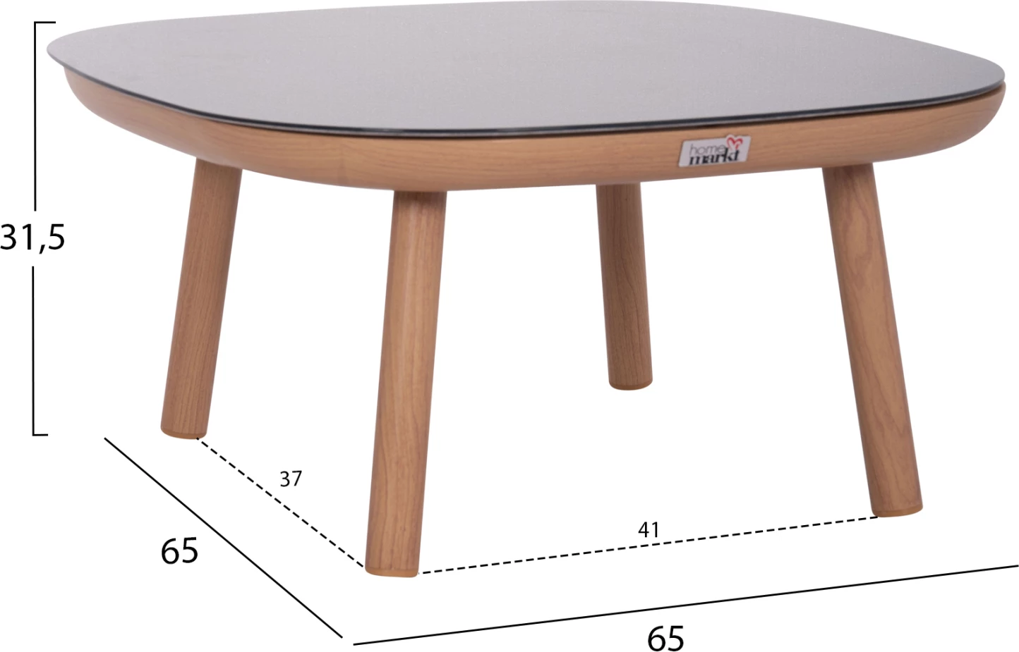 Set lounge për jashtë, 5 pjesë, KROM FH6360.02, alumin, litar, tavolinë me xham 3D