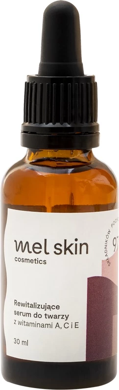 Serum për fytyrë Mel Skin Revitalizues me vitamina A, C dhe E për femra, 30ml