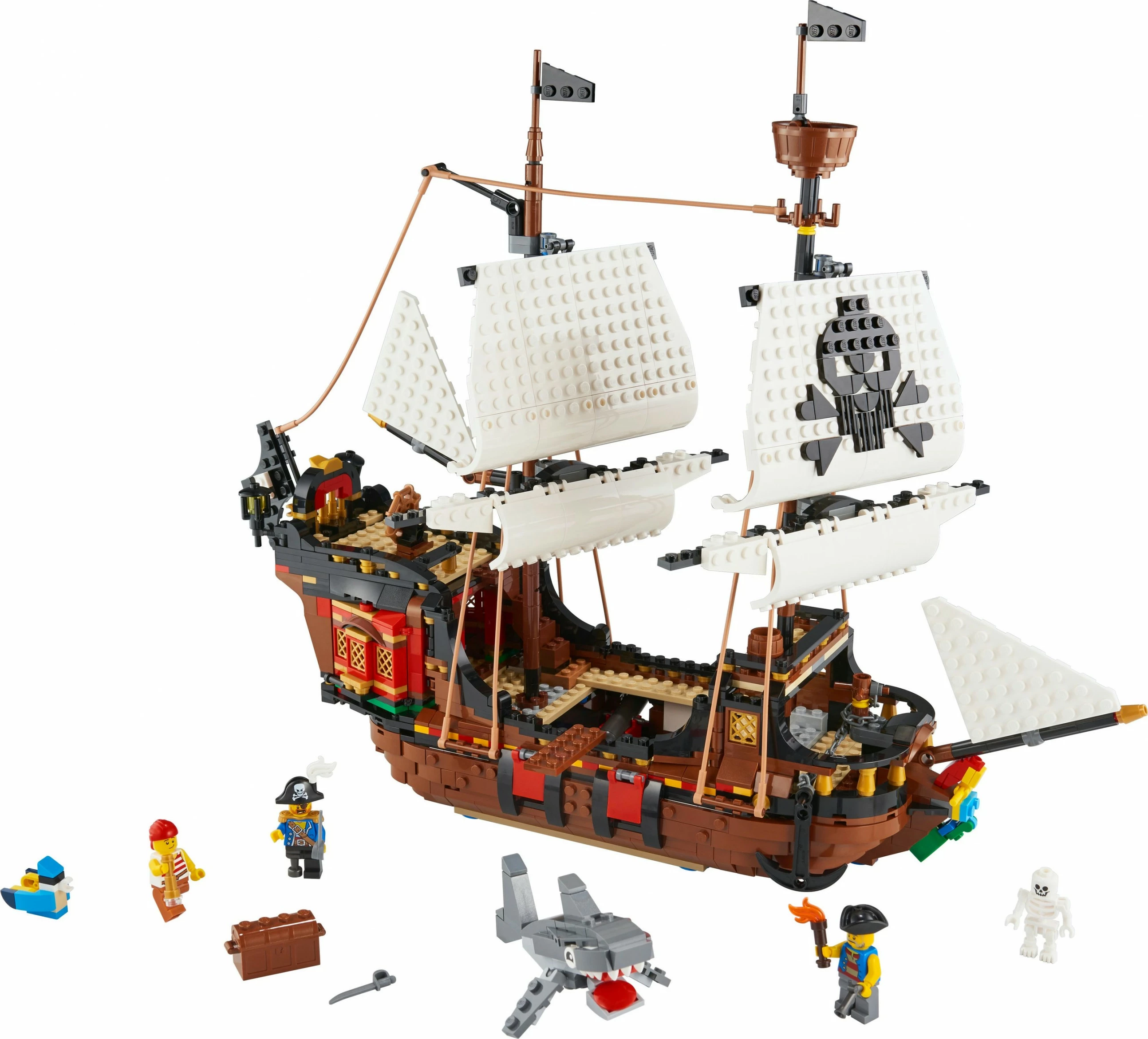 Set ndërtimi LEGO Creator Pirate Ship, 1264 pjesë, plastikë, shumëngjyrëshe