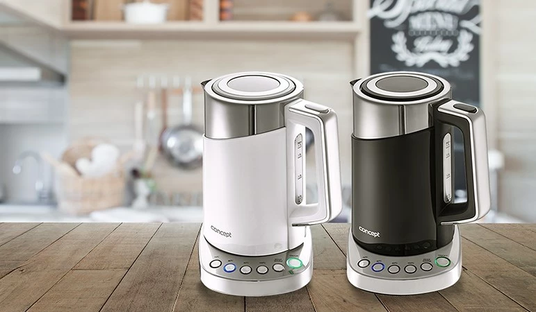 Çajnik elektrik Concept RK3171, 1.7 L, 2200 W, Ngjyrë e zezë, Metalike