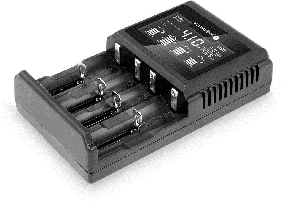 Karikues për bateri cilindrike everActive, UC-4000