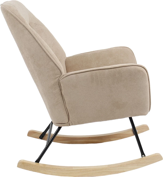 Karrige lëkundëse Exultant, material stof, ngjyrë bezhë-natyrale, 75x68x95cm