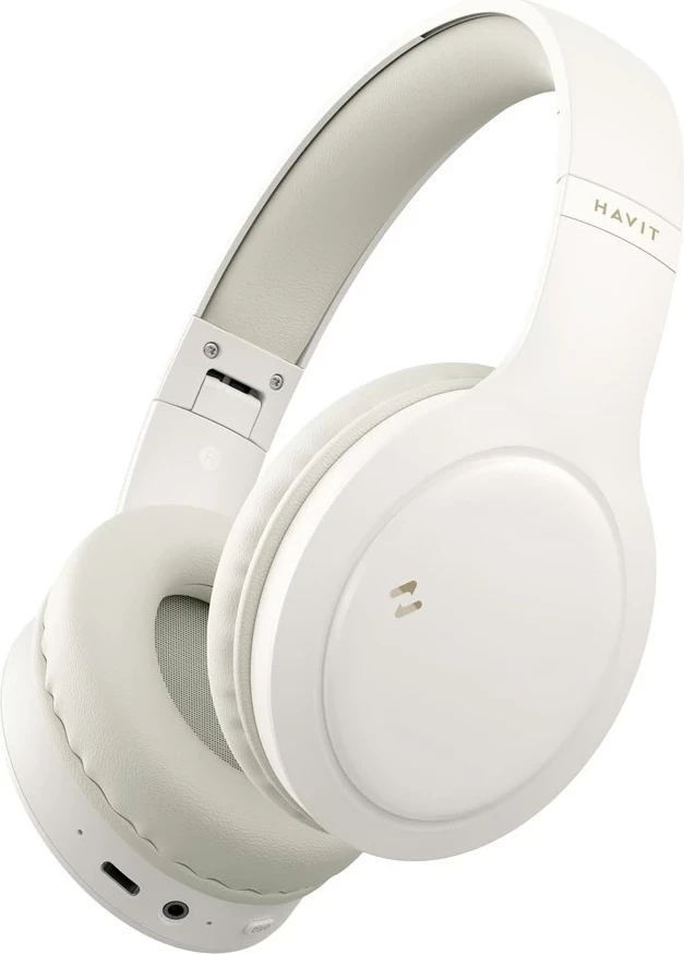 Kufje Havit H633BT, wireless, mbi vesh, Bezhë