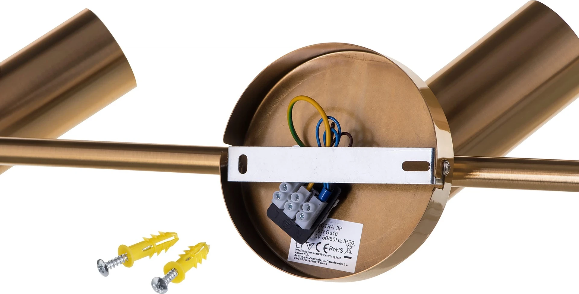 Llambë e trefishtë tavani Activejet, ari