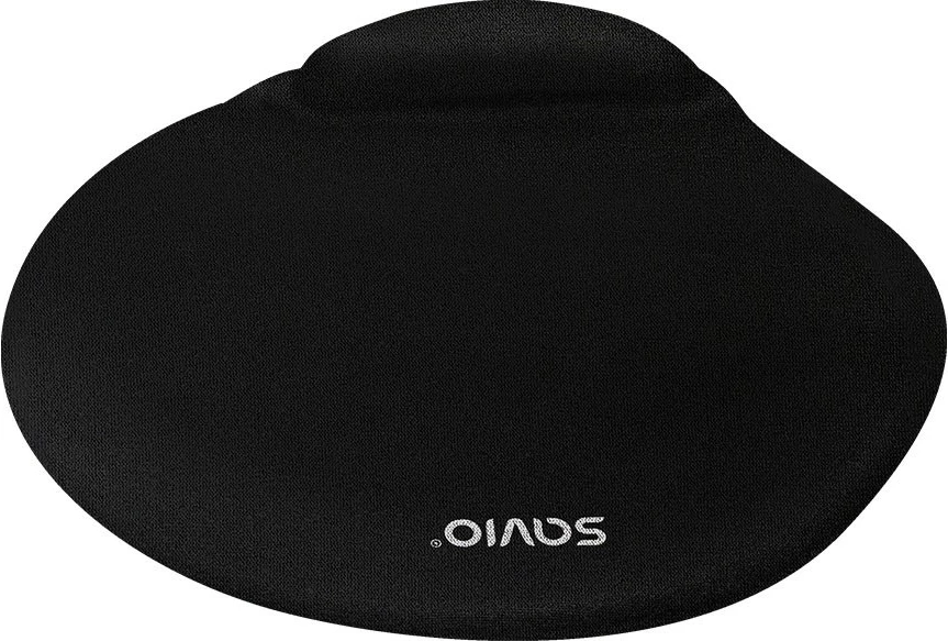 Mauspad Savio MP-02 me jastëk xheli për kyç, i zi