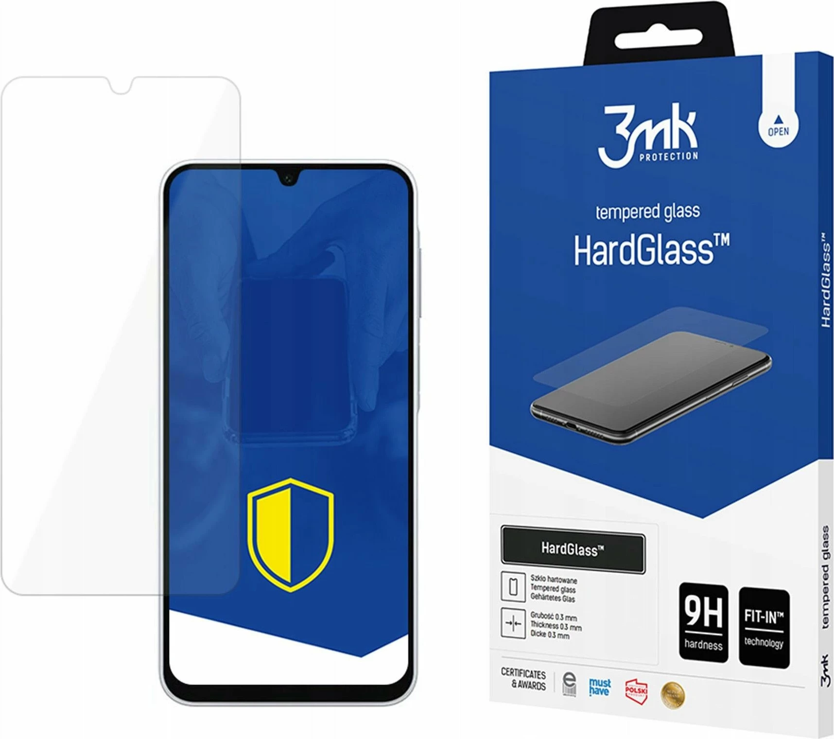 Xham i temperuar 3MK HardGlass për Samsung Galaxy A26 5G, 9H, 2.5D, 0.30 mm, 1 copë