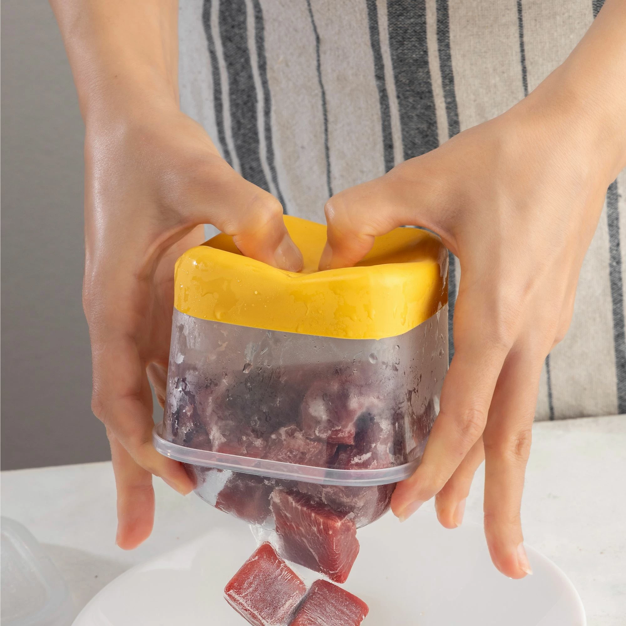 Set organizues për frigorifer (4 copë), Hermia, 4B, e verdhë