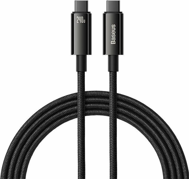 Kabllo USB-C në USB-C Baseus Tungsten Gold CAWJ040101 2 m 240W e zezë