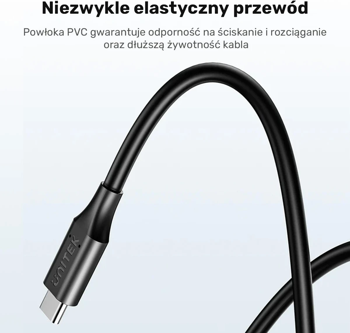 Kablli i energjisë për laptop HP Unitek, 65W USB-C - DC4,5mm, ngjyrë e zezë