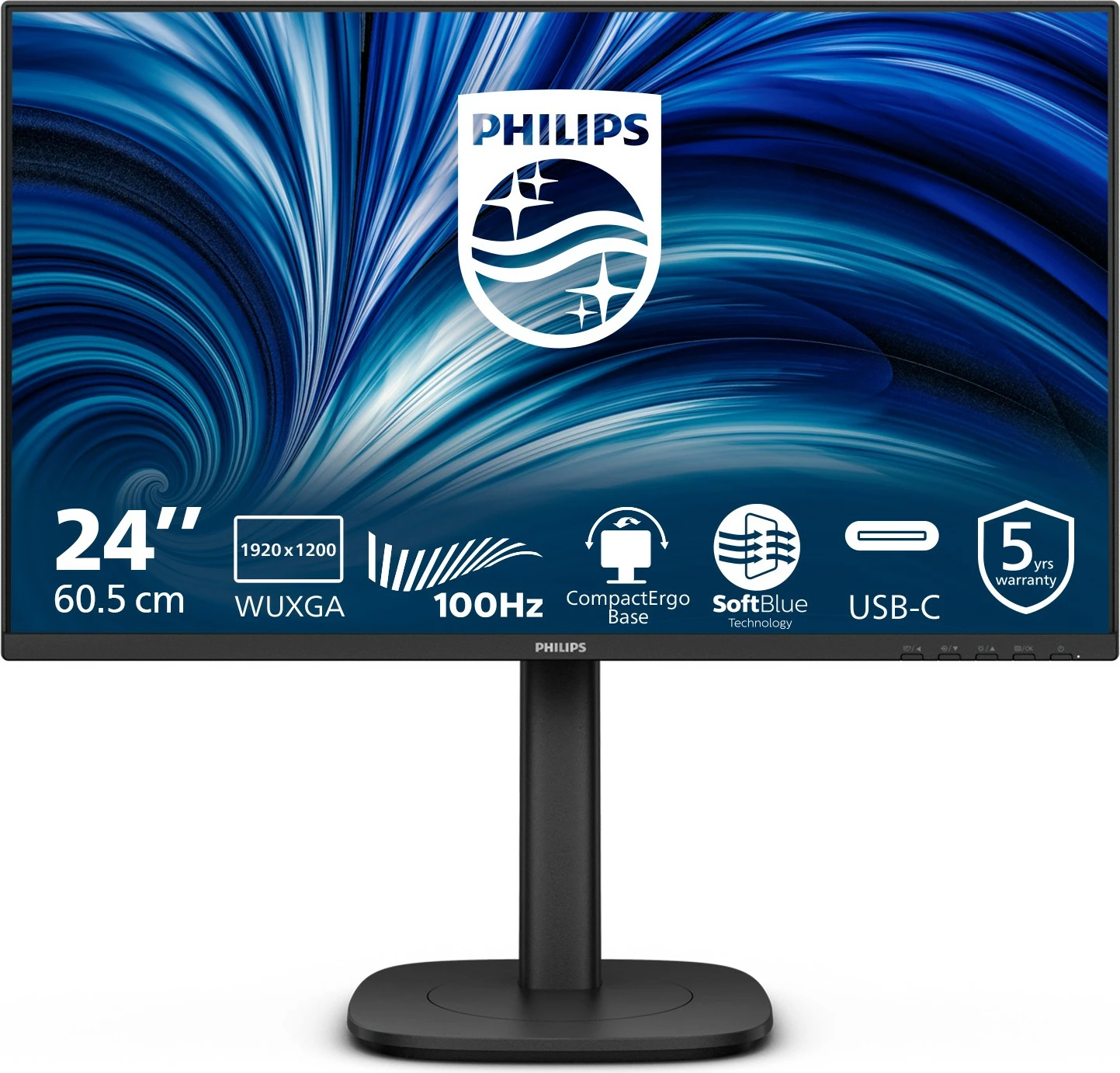 Monitor Philips 24B2N3200D/00, 24 inç, WUXGA, 100Hz, USB-C, i zi