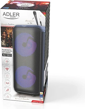 Altoparlant portativ Bluetooth Adler AD 1903, 1500 mAh, i zi, me mikrofon