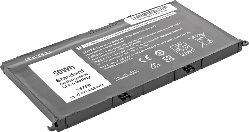 Bateri laptop Mitsu për Dell Inspiron 15 (7557/7559), 4400 mAh, 11.4V, 50 Wh