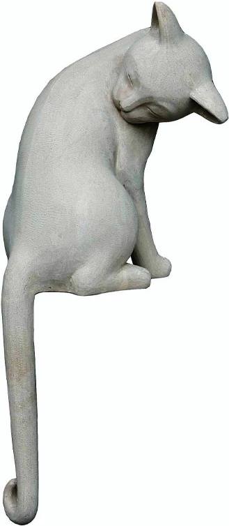 Dekor mace ulëse, gur i sinterizuar, ngjyrë gri e çelët, 34x29x80cm