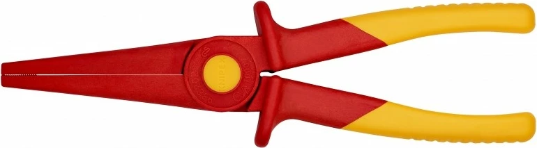 Knipex pincet gjilpërore plastikë 220mm e kuqe/verdhe
