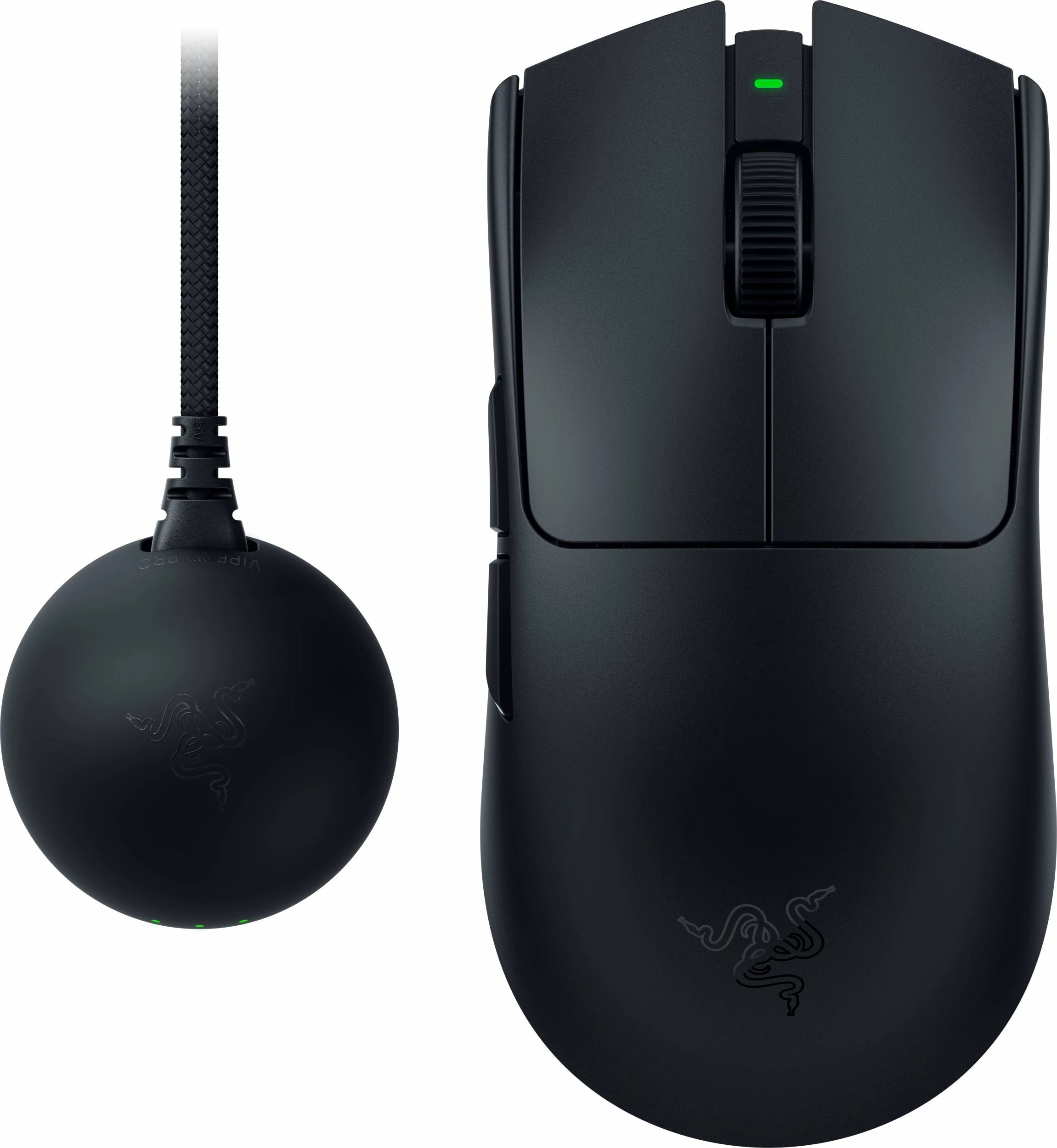 Maus Razer Viper V4 Pro 50K DPI, 8000 Hz, wireless 2.4GHz/USB, 49 g, e zezë
