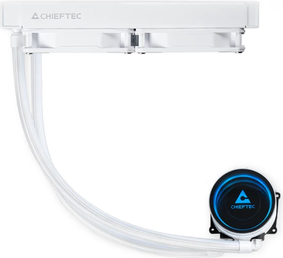 Ftohës uji AIO për CPU Chieftec Iceberg CLC-240-RGB-W 240mm A-RGB PWM për Intel/AMD, e bardhë